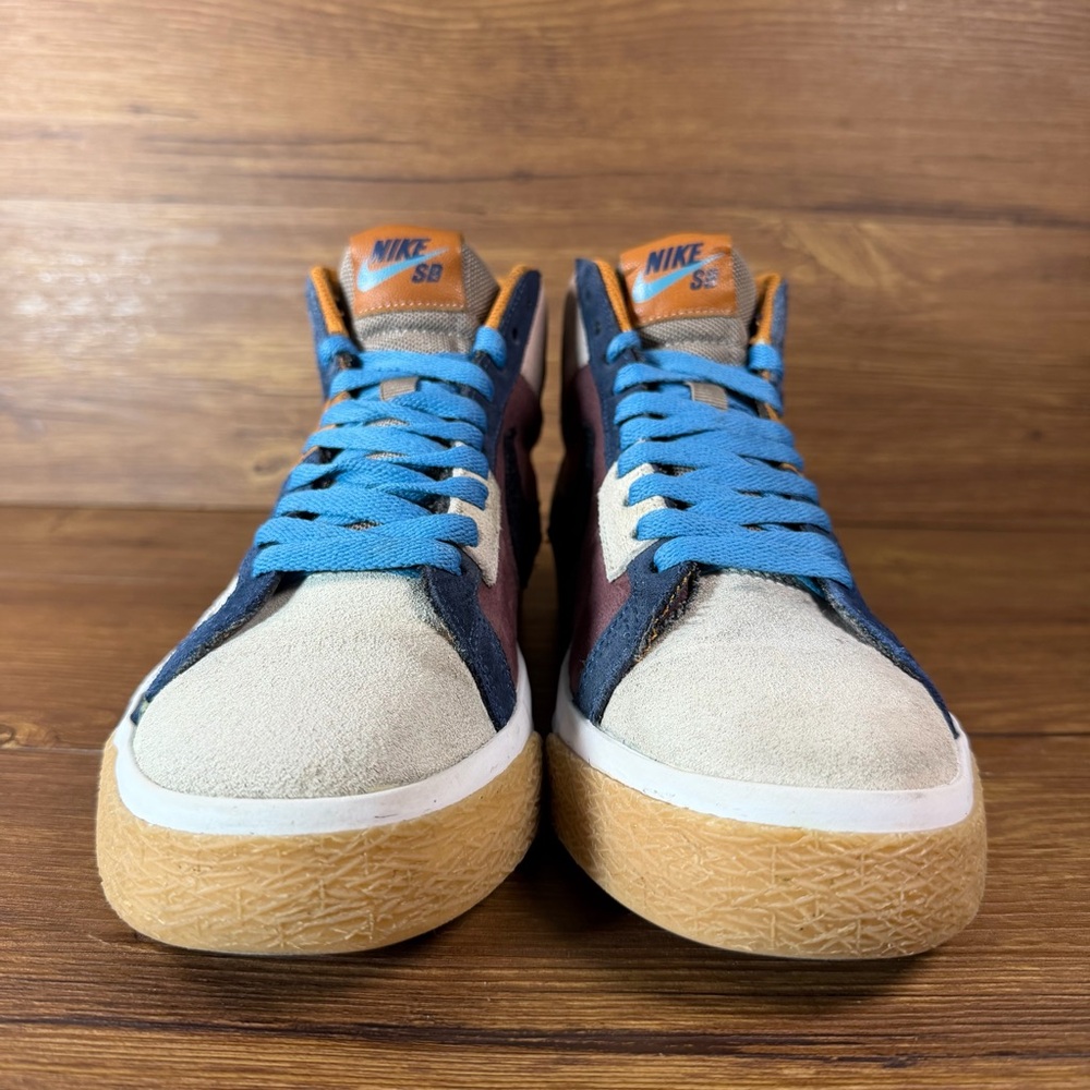 Nike SB Zoom Blazer Mid Premium ‘Mosaic Pack’ Suede Sneakers Men’s Size 7.5 Shoe - Picture 6 of 11